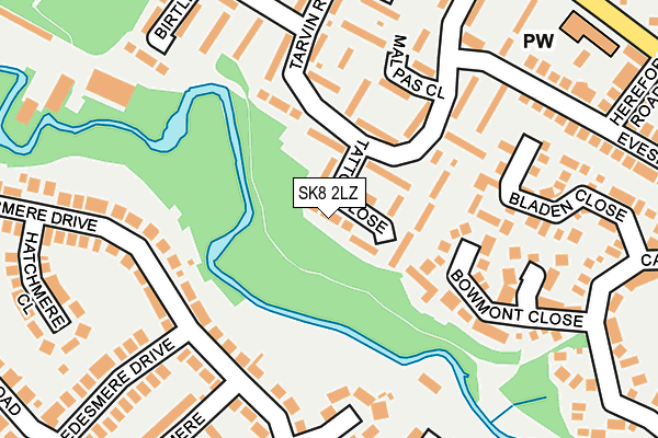 SK8 2LZ map - OS OpenMap – Local (Ordnance Survey)