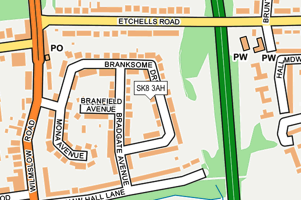 SK8 3AH map - OS OpenMap – Local (Ordnance Survey)