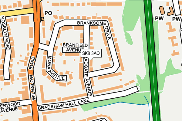 SK8 3AQ map - OS OpenMap – Local (Ordnance Survey)