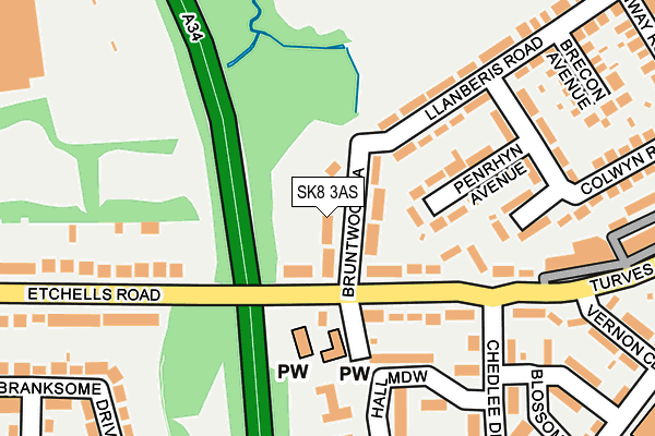 SK8 3AS map - OS OpenMap – Local (Ordnance Survey)