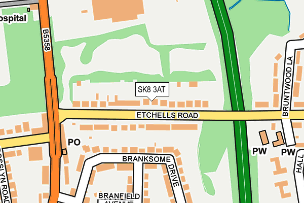 SK8 3AT map - OS OpenMap – Local (Ordnance Survey)