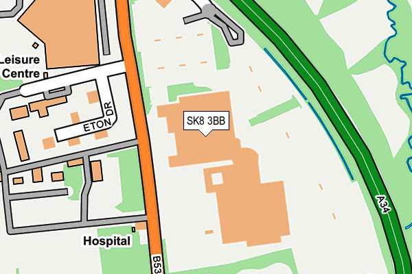 SK8 3BB map - OS OpenMap – Local (Ordnance Survey)