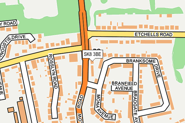 SK8 3BE map - OS OpenMap – Local (Ordnance Survey)