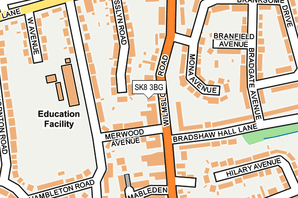 SK8 3BG map - OS OpenMap – Local (Ordnance Survey)