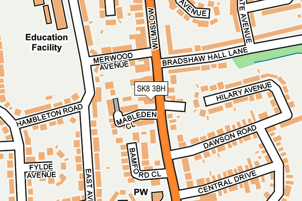SK8 3BH map - OS OpenMap – Local (Ordnance Survey)