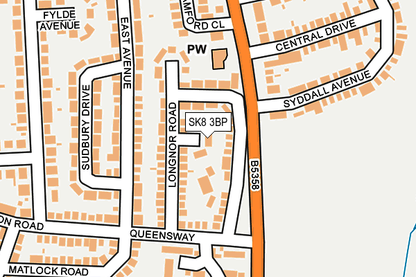 SK8 3BP map - OS OpenMap – Local (Ordnance Survey)