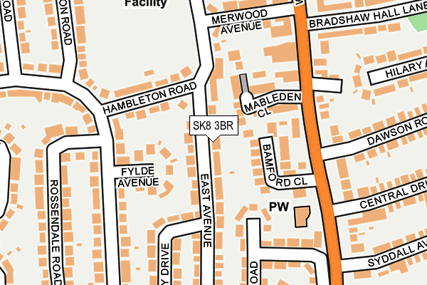 SK8 3BR map - OS OpenMap – Local (Ordnance Survey)