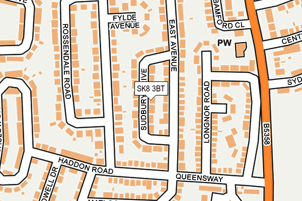 SK8 3BT map - OS OpenMap – Local (Ordnance Survey)