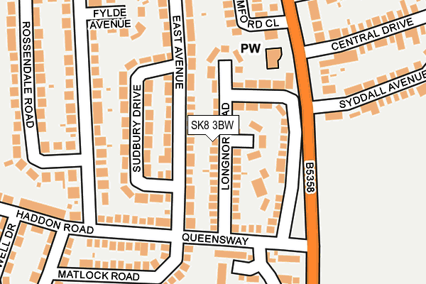 SK8 3BW map - OS OpenMap – Local (Ordnance Survey)