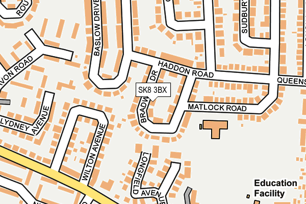 SK8 3BX map - OS OpenMap – Local (Ordnance Survey)