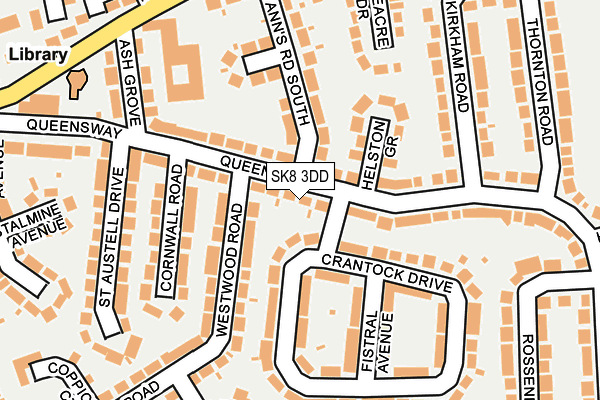 SK8 3DD map - OS OpenMap – Local (Ordnance Survey)