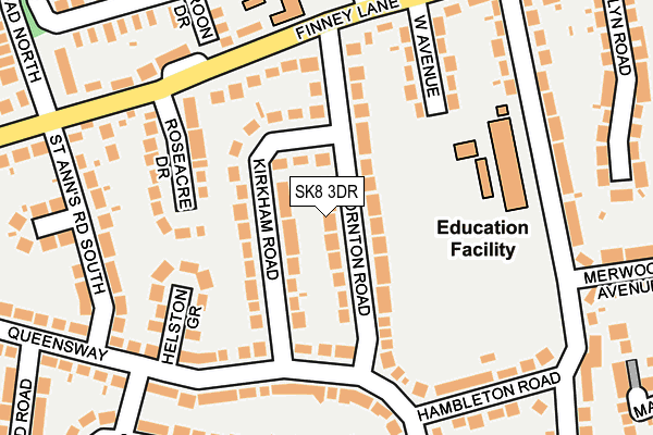 SK8 3DR map - OS OpenMap – Local (Ordnance Survey)