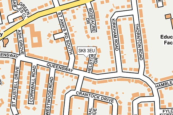 SK8 3EU map - OS OpenMap – Local (Ordnance Survey)