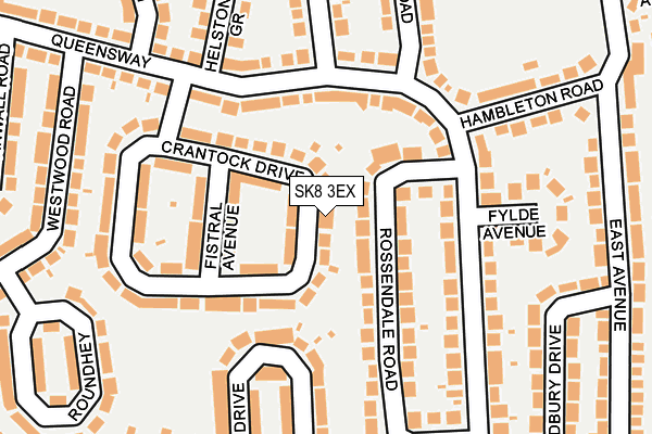 SK8 3EX map - OS OpenMap – Local (Ordnance Survey)