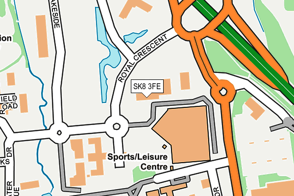 SK8 3FE map - OS OpenMap – Local (Ordnance Survey)