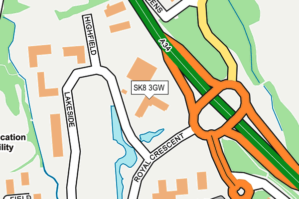 SK8 3GW map - OS OpenMap – Local (Ordnance Survey)