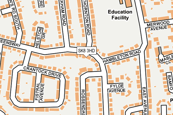 SK8 3HD map - OS OpenMap – Local (Ordnance Survey)