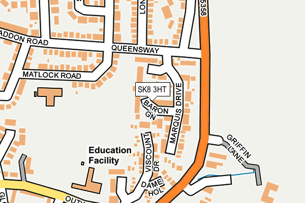 SK8 3HT map - OS OpenMap – Local (Ordnance Survey)