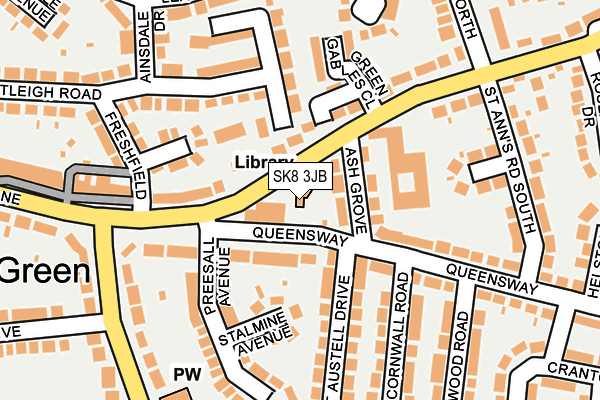 SK8 3JB map - OS OpenMap – Local (Ordnance Survey)