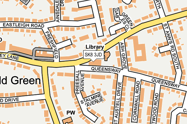 SK8 3JD map - OS OpenMap – Local (Ordnance Survey)