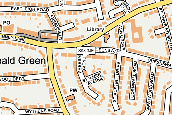 SK8 3JE map - OS OpenMap – Local (Ordnance Survey)