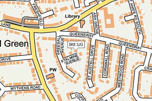 SK8 3JG map - OS OpenMap – Local (Ordnance Survey)