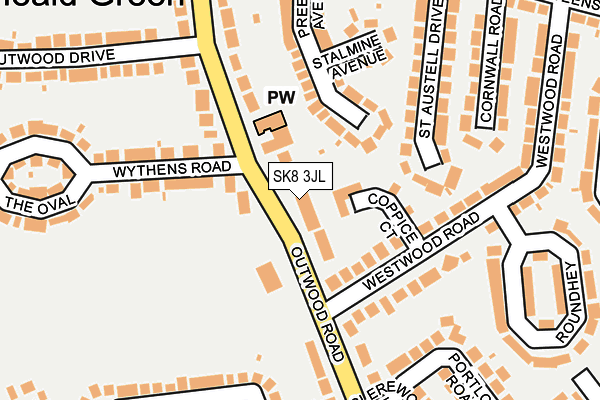 SK8 3JL map - OS OpenMap – Local (Ordnance Survey)