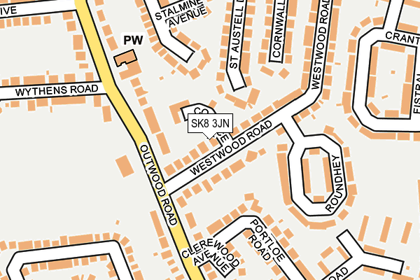 SK8 3JN map - OS OpenMap – Local (Ordnance Survey)