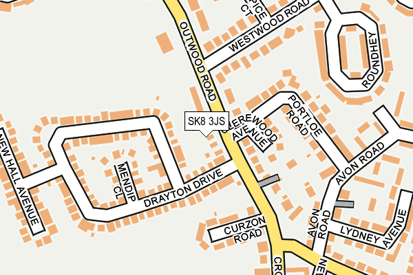 SK8 3JS map - OS OpenMap – Local (Ordnance Survey)