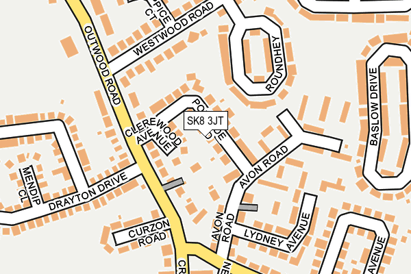 SK8 3JT map - OS OpenMap – Local (Ordnance Survey)