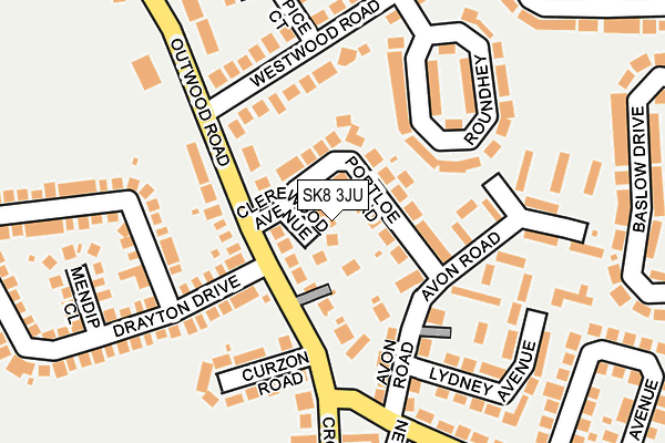 SK8 3JU map - OS OpenMap – Local (Ordnance Survey)