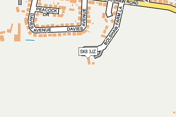 SK8 3JZ map - OS OpenMap – Local (Ordnance Survey)