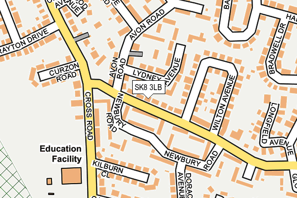 SK8 3LB map - OS OpenMap – Local (Ordnance Survey)