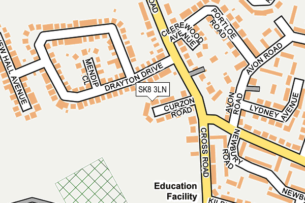 SK8 3LN map - OS OpenMap – Local (Ordnance Survey)