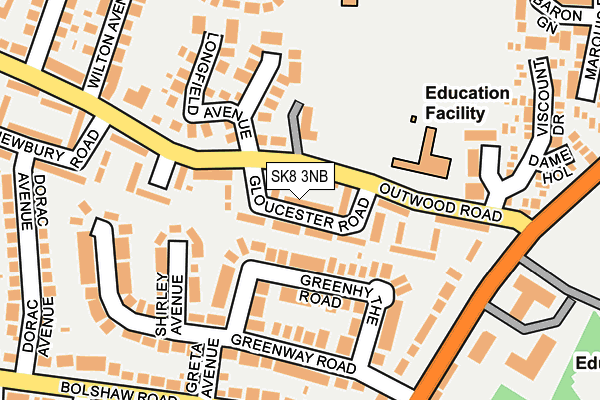 SK8 3NB map - OS OpenMap – Local (Ordnance Survey)