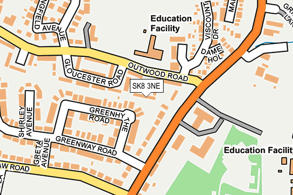 SK8 3NE map - OS OpenMap – Local (Ordnance Survey)