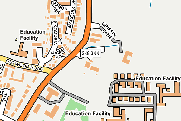 SK8 3NN map - OS OpenMap – Local (Ordnance Survey)