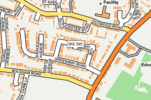 SK8 3NS map - OS OpenMap – Local (Ordnance Survey)