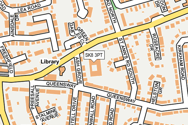 SK8 3PT map - OS OpenMap – Local (Ordnance Survey)