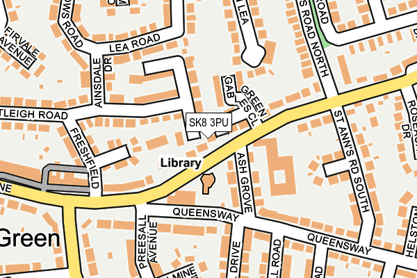 SK8 3PU map - OS OpenMap – Local (Ordnance Survey)