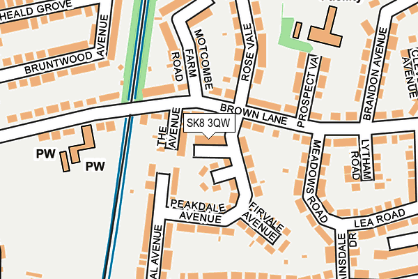 SK8 3QW map - OS OpenMap – Local (Ordnance Survey)
