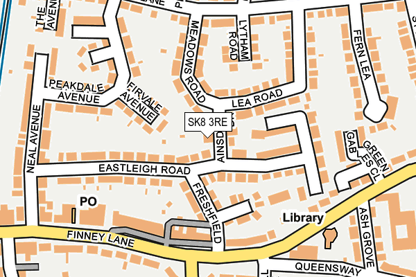 SK8 3RE map - OS OpenMap – Local (Ordnance Survey)