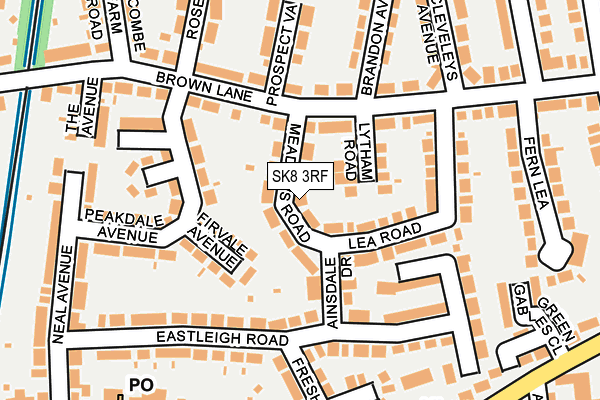 SK8 3RF map - OS OpenMap – Local (Ordnance Survey)