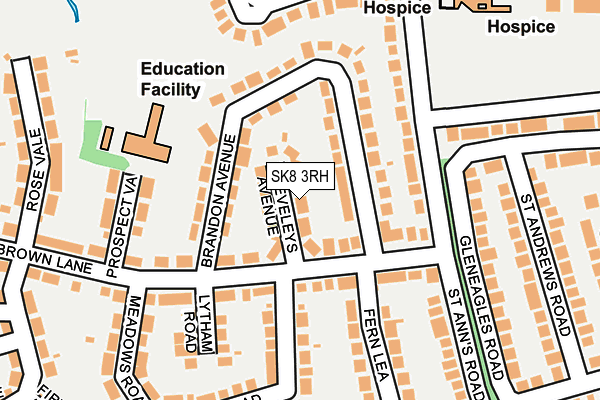 SK8 3RH map - OS OpenMap – Local (Ordnance Survey)