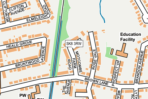 SK8 3RW map - OS OpenMap – Local (Ordnance Survey)