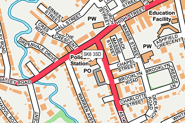 SK8 3SD map - OS OpenMap – Local (Ordnance Survey)
