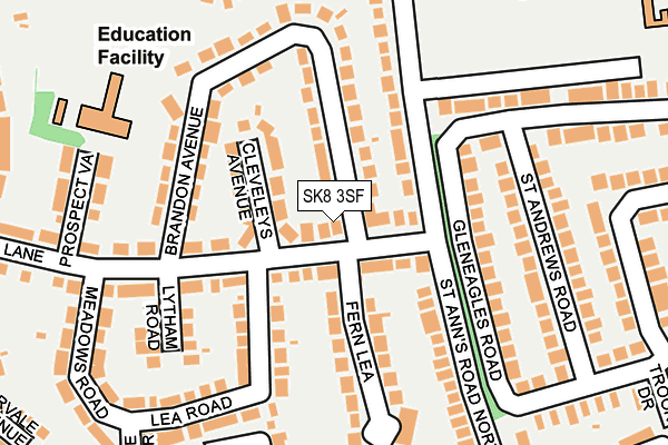 SK8 3SF map - OS OpenMap – Local (Ordnance Survey)