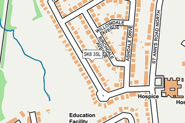 SK8 3SL map - OS OpenMap – Local (Ordnance Survey)