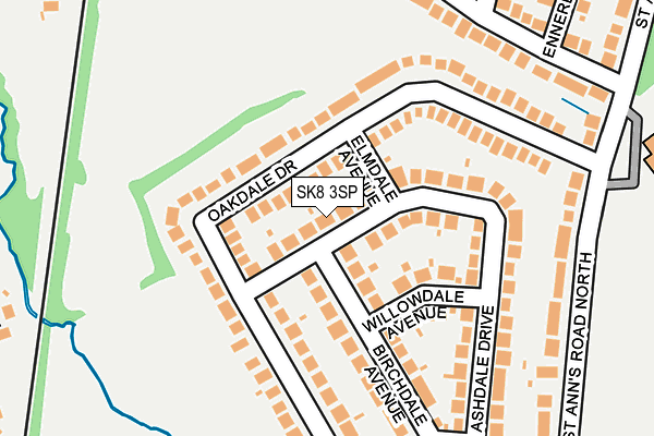 SK8 3SP map - OS OpenMap – Local (Ordnance Survey)