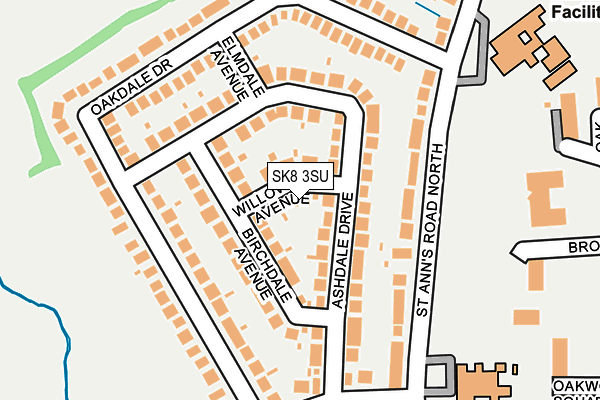 SK8 3SU map - OS OpenMap – Local (Ordnance Survey)